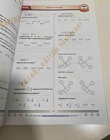 Dgs tasarı matematik geometri soru bankası