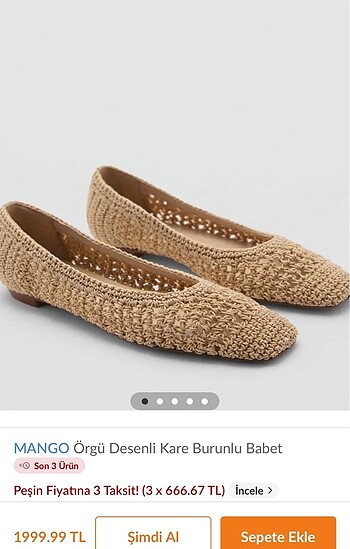 Mango örgü desenli babet