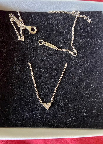 Pandora üç taşlı kalpli kolye - Görsel 3