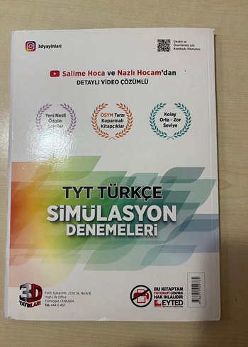 TYT Türkçe Simülasyon Denemeleri 10 Adet