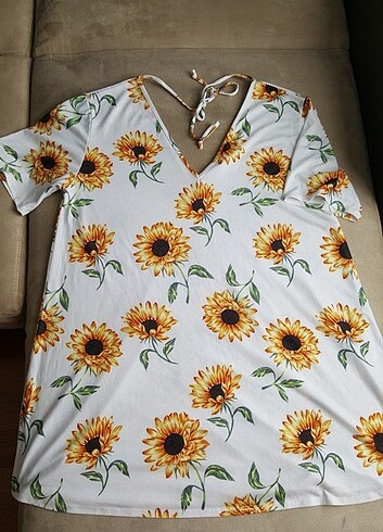 44 Beden çeşitli Renk Asos Ayçiçeği Elbise 44 beden