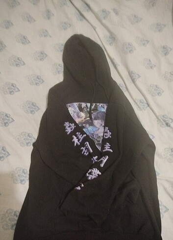 Diğer anime shinobu demon slayer kol detaylı oversize sweatshirt