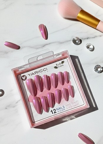 Sedefli Kedi Gözü Pembe Parlak Tırnak Seti - Görsel 3