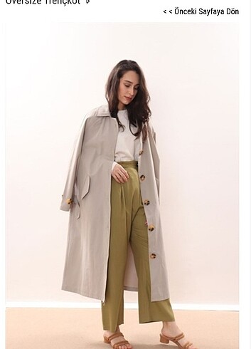 Minik Terzi Taş Rengi Oversize Trençkot 