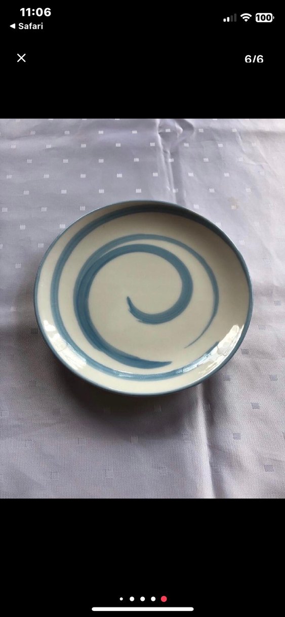 Madame Koko mavi  ve Gri Desenli Yemek Tabağı Seti - Görsel 5