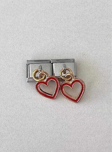Sallantılı Kalp Charm-İtalyan Charm