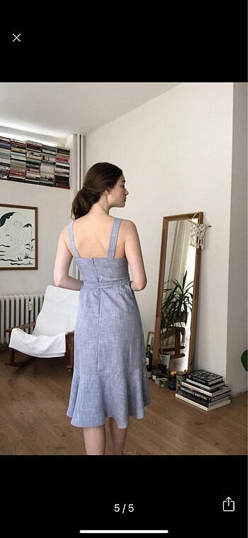 Trendyol & Milla Indigo kuşaklı elbise