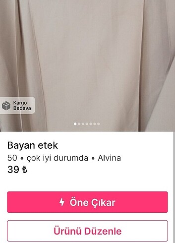 Zara Etek bayan