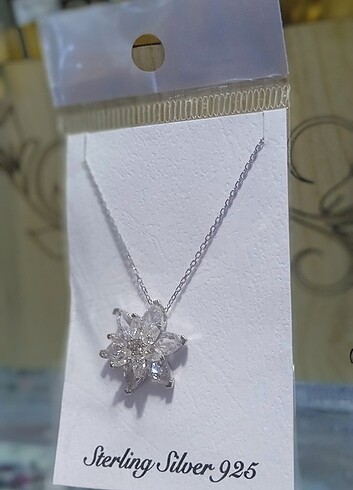 LOTUS ÇİÇEĞİ GÜMÜŞ KOLYE