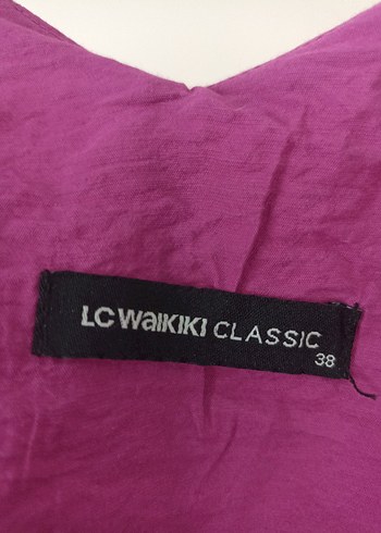 LC Waikiki V Yaka Mor diz üstü keten elbise