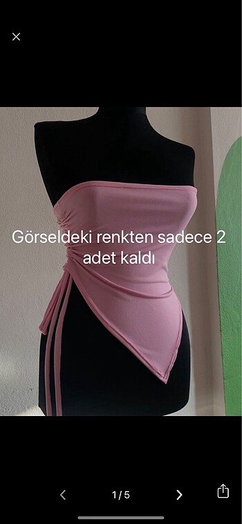 Asimetrik büzgülü straplez bluz