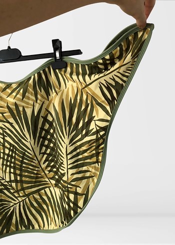 Yaprak desenli plaj pareo - Görsel 3