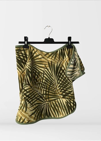 Yaprak desenli plaj pareo - Görsel 4