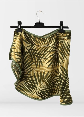 Yaprak desenli plaj pareo - Görsel 5