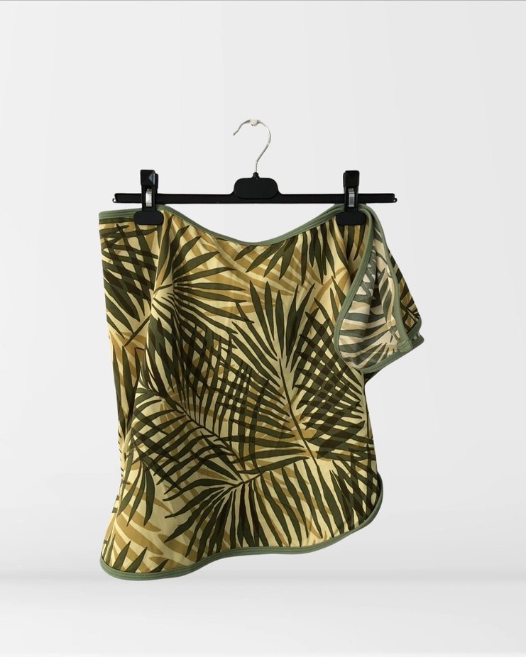 Yaprak desenli plaj pareo - Görsel 4