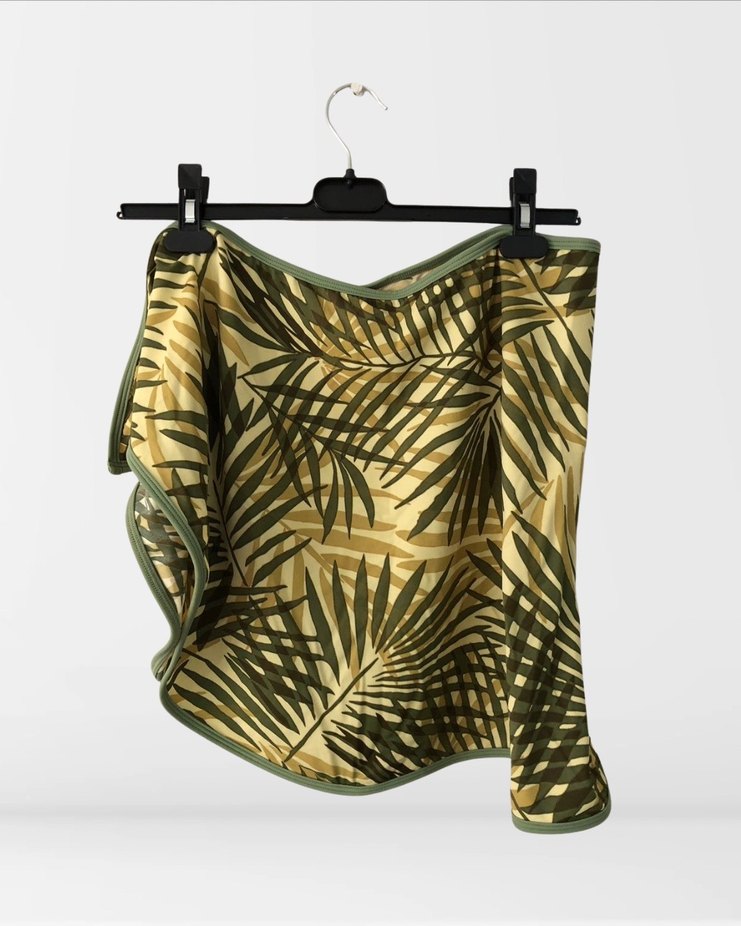 Yaprak desenli plaj pareo - Görsel 5