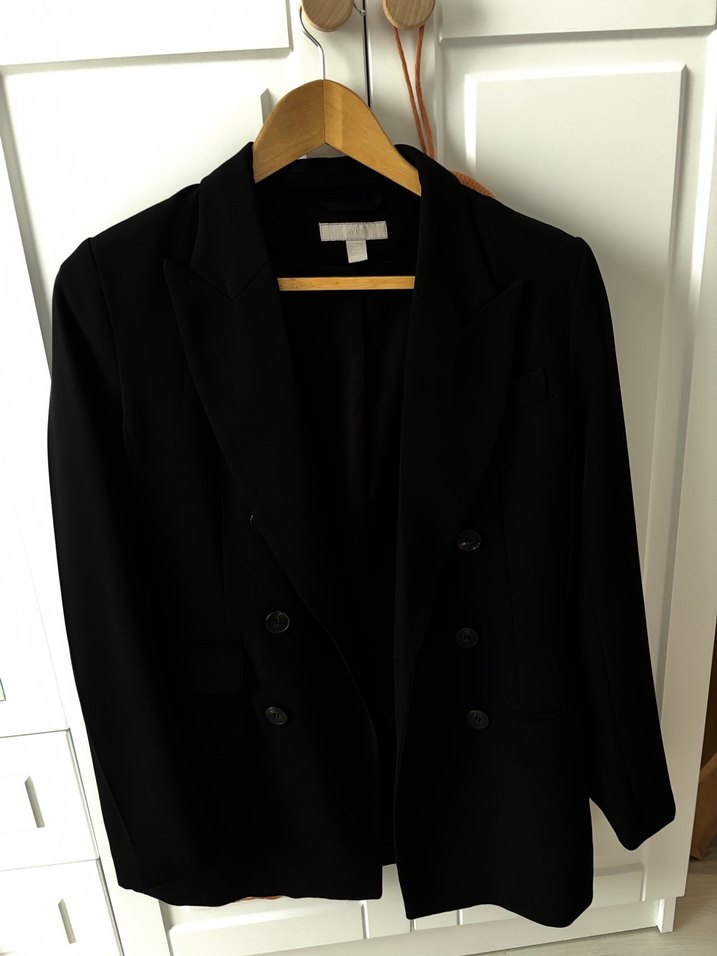 Hm Siyah Düğmeli Kadın Blazer Ceket - Görsel 2