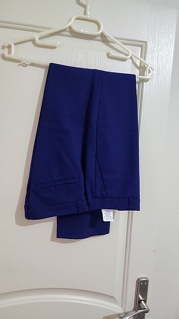 Lacivert düz kesim pantolon 