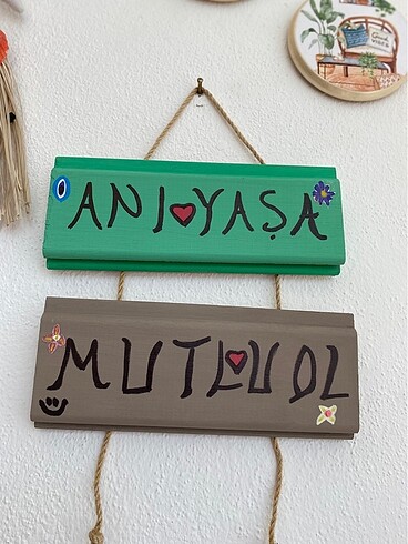 El emeği ahşap tablo