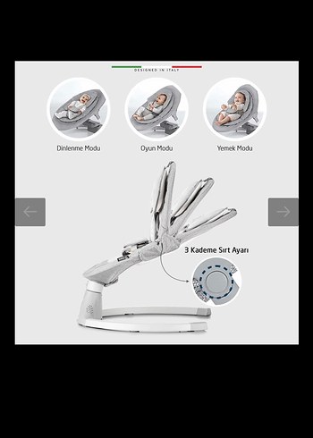 Bluetooth Özellikli Gri Bebek Ana Kucağı ELELE MARKA - Görsel 3