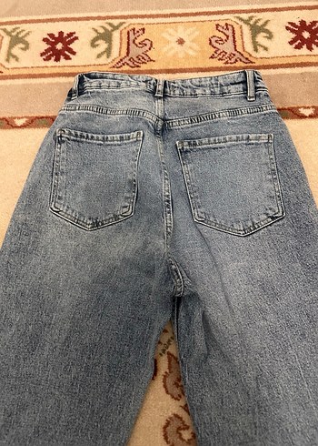 Kadın Gri Denim Salaş Pantolon - Görsel 5