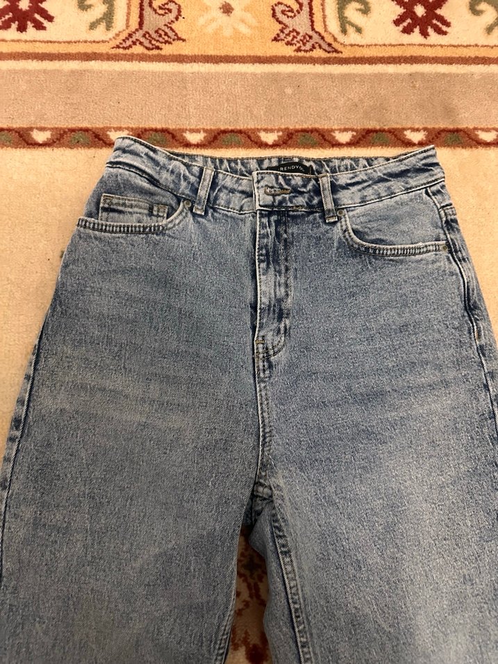 Kadın Gri Denim Salaş Pantolon - Görsel 3