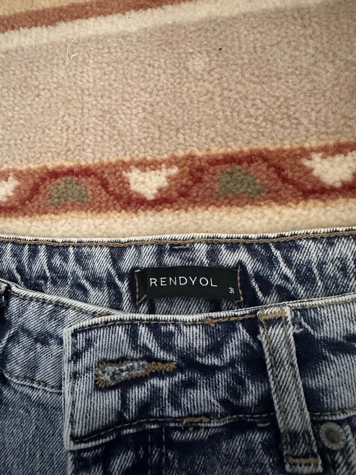 Kadın Gri Denim Salaş Pantolon - Görsel 4