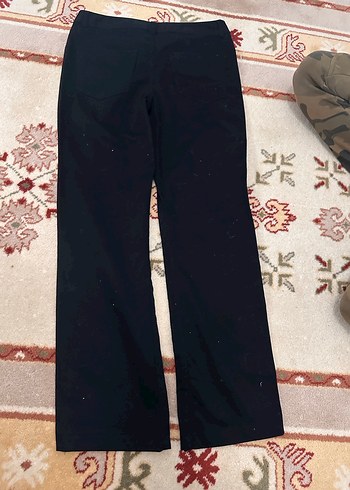 Siyah Kadın Denim Pantolon, Normal Boy, Tokalı - Görsel 2