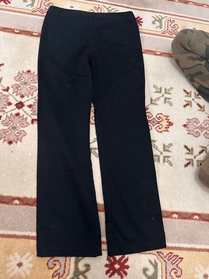 Siyah Kadın Denim Pantolon, Normal Boy, Tokalı - Görsel 2