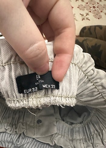 Kadın Gri Kemerli Rahat Kesim Pantolon - Görsel 3