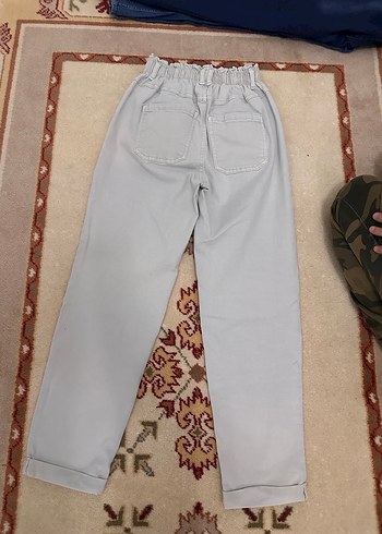 Kadın Gri Kemerli Rahat Kesim Pantolon - Görsel 2