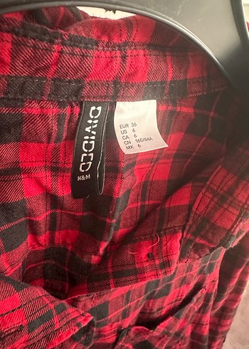 Kadın Kırmızı Kareli Uzun Kollu Gömlek - Görsel 2