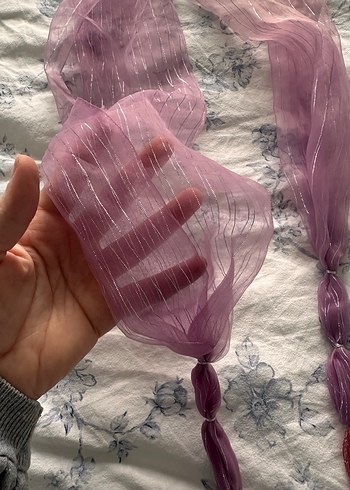 Mor Drapeli Kadın Şal - Görsel 3