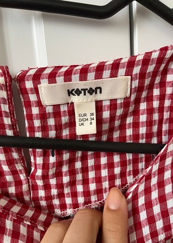 36 Beden kırmızı Renk Kırmızı Kareli Kadın Pamuklu Gömlek
