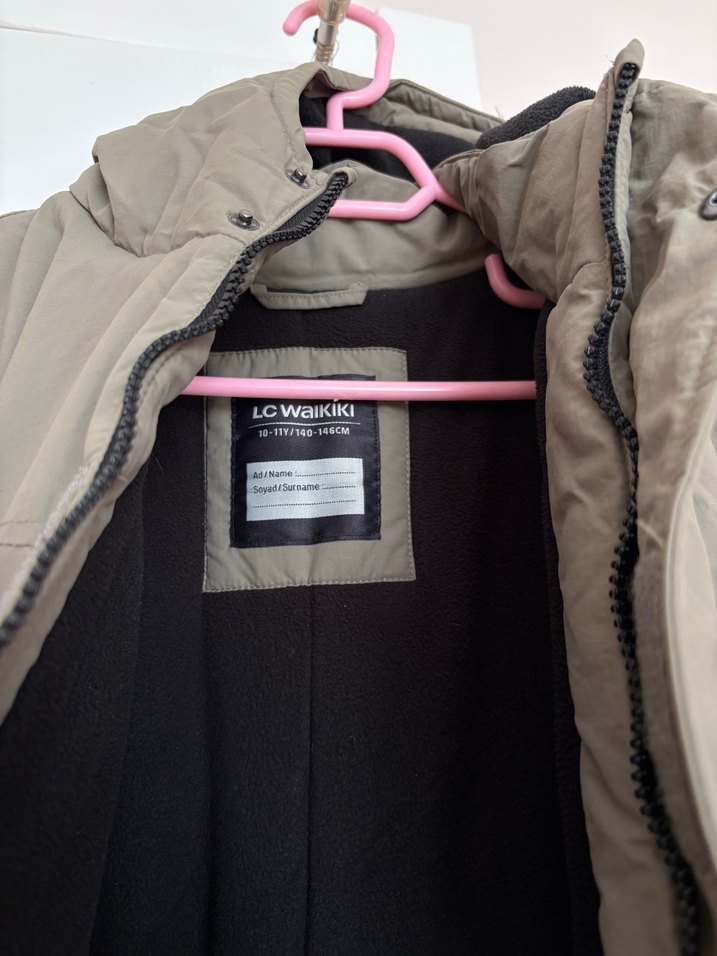 Haki Kapüşonlu Erkek çocuk mont - Görsel 2