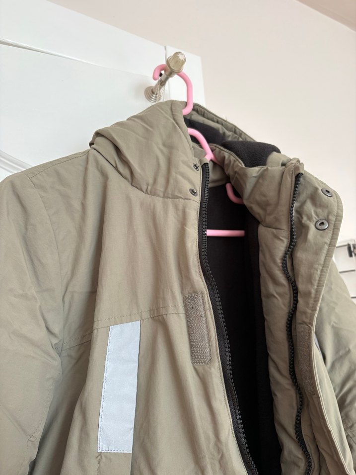 Haki Kapüşonlu Erkek çocuk mont - Görsel 4