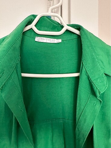 Yeşil oversize gömlek - Görsel 3