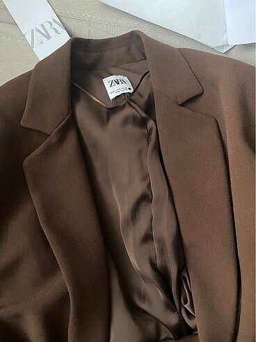 s Beden kahverengi Renk ZARA KISA BLAZER