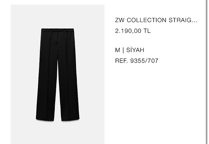 Zara kumaş pantolon
