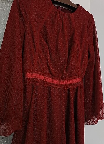 38 Beden bordo Renk Setrms 38 Numara Abiye Elbise