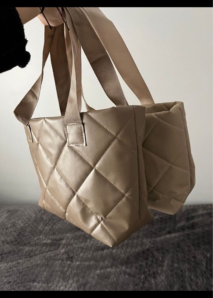 Vizon ve bej çanta - Görsel 3