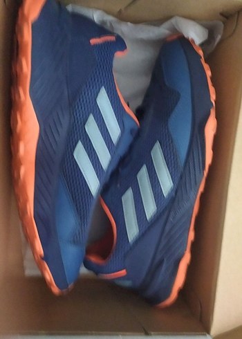 Erkek Lacivert Spor Ayakkabı Velcro Detaylı - Görsel 3