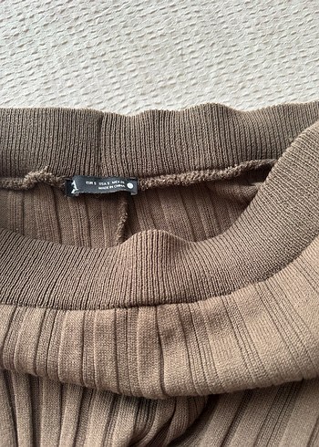 Kadın Pilili Bej Keten Kumaş Pantolon - Görsel 4