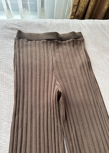 Kadın Pilili Bej Keten Kumaş Pantolon - Görsel 3