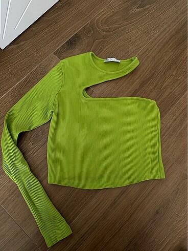 m Beden yeşil Renk Crop bluz