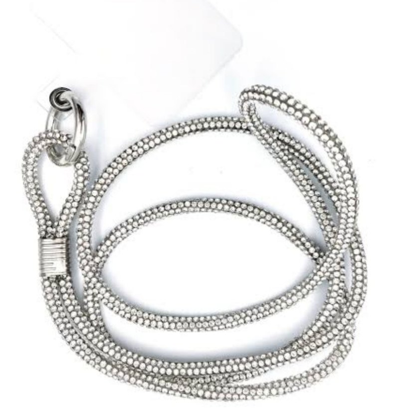 Gümüş Taşlı Telefon Askısı Zinciri - Görsel 2