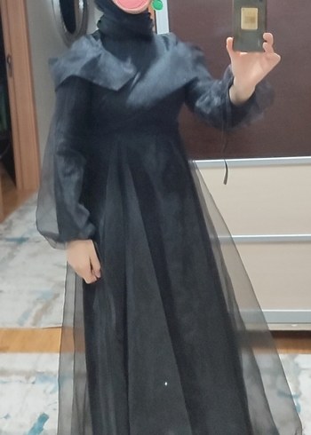 Uzun Siyah Abiye Elbise - Görsel 2