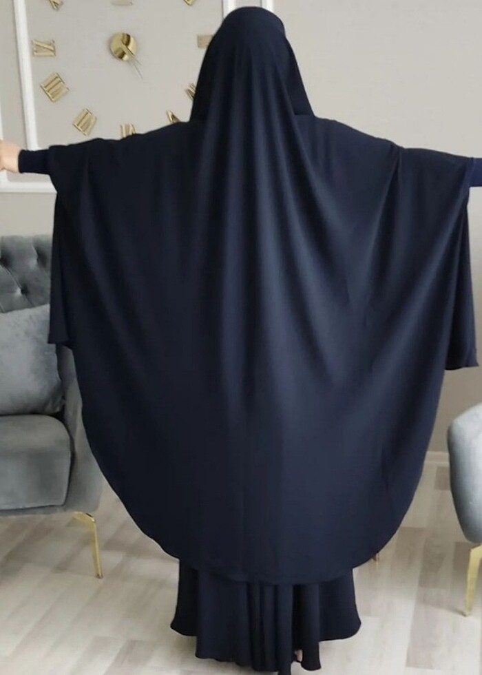 Çarşaf-ı Şerif, sultan baş Afgan model siyah - Görsel 2