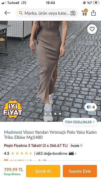 yırtmaçlı elbise - Görsel 5