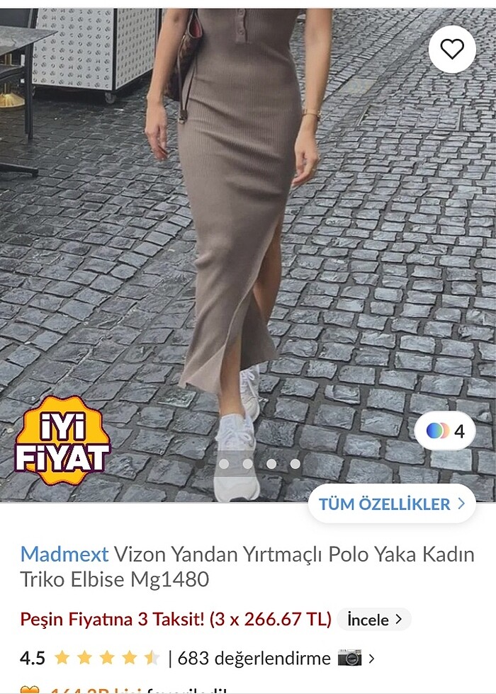 yırtmaçlı elbise - Görsel 5